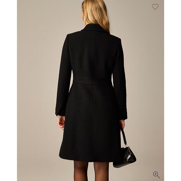 NEW J Crew Double Cloth Wool Lady Day Coat Thinsulate Sz 16 Black BM964 - Picture 5 of 16